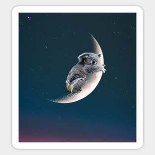 MOON WITH KOALA Sticker